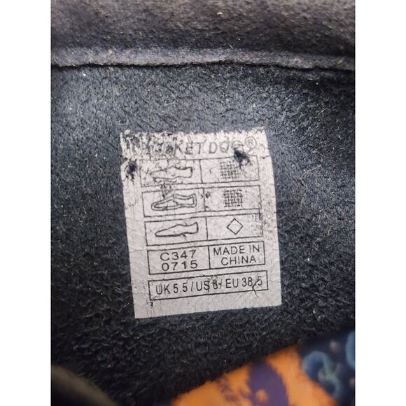 Rocket Dog Wedge Booties Blue Suede Moccasin Fringe Women's 8 - Picture 11 of 12